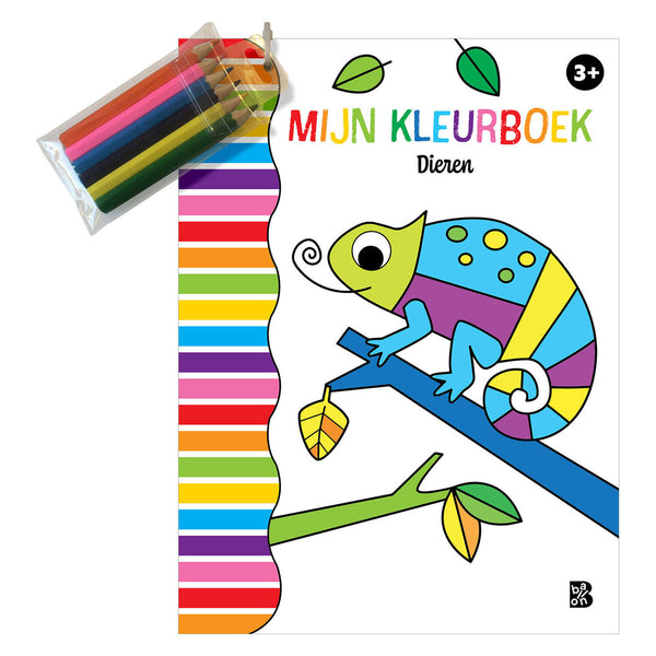 Standaard uitgeverij kleurboek met potloodjes - dieren