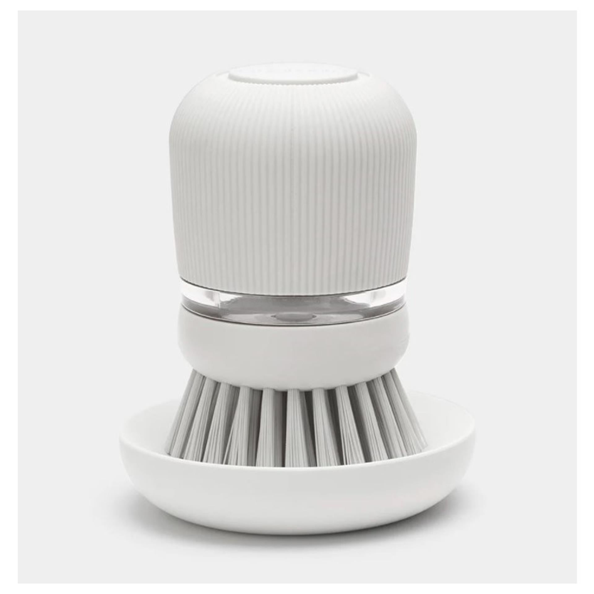 Brabantia afwasborstel + reservoir grijs