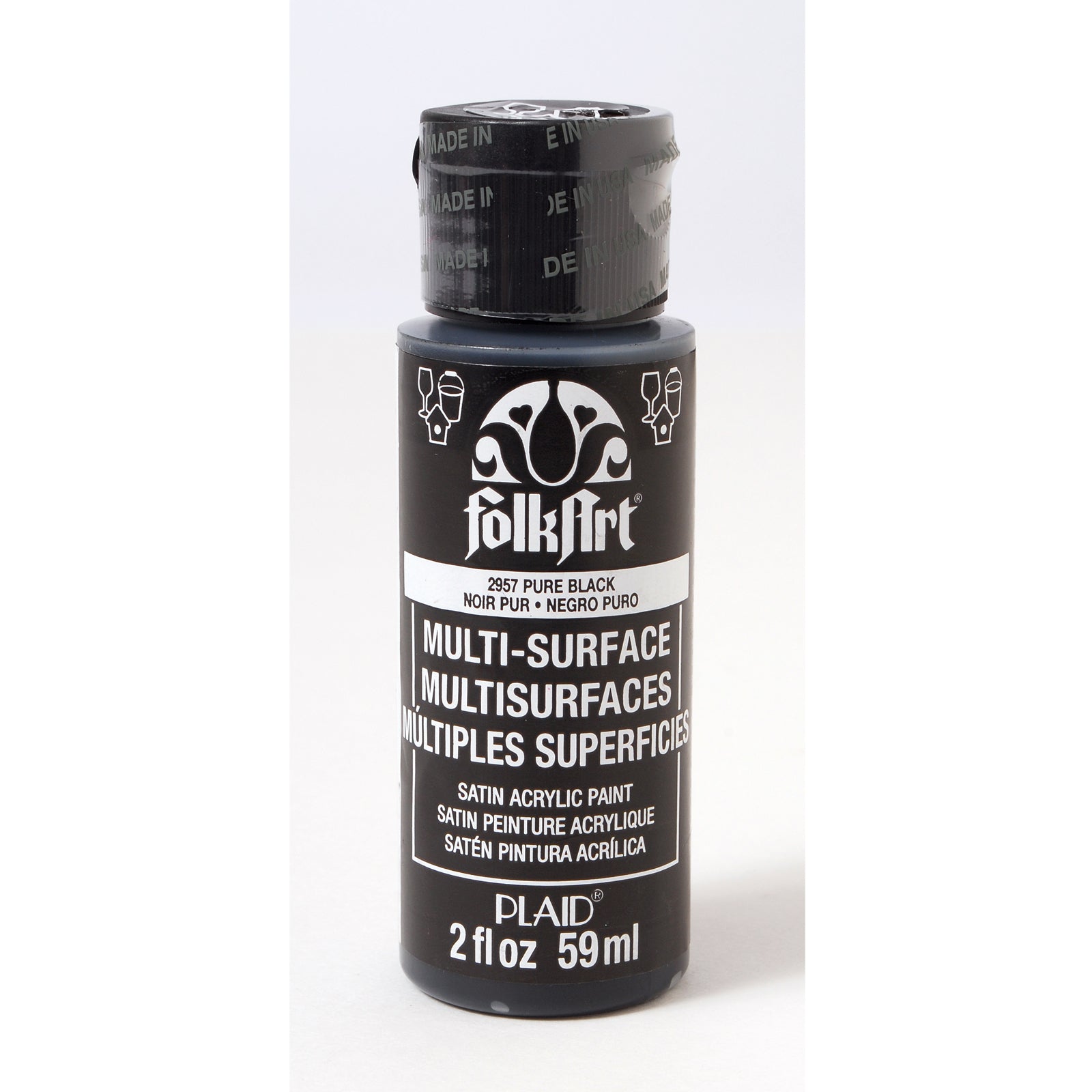 Folkart • multi-surface pure black 59ml