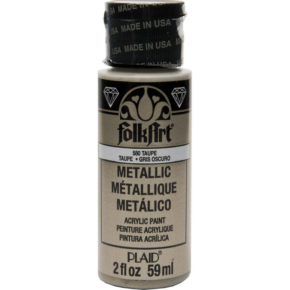 Folkart • metallic acrylic paint taupe 59ml