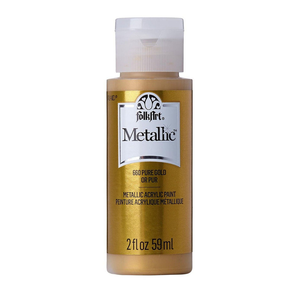 Folkart • metallic acrylic paint pure gold 59ml