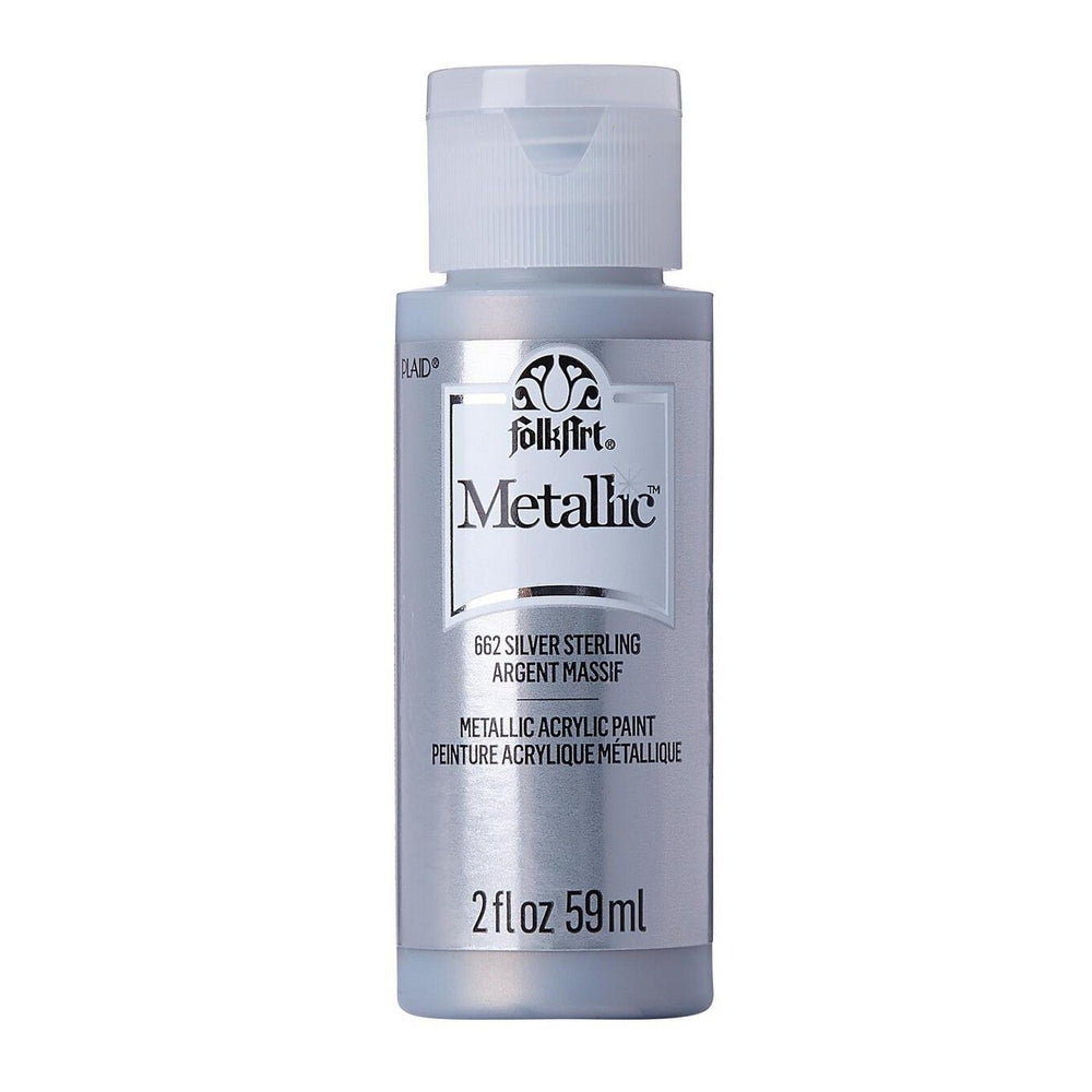Folkart • metallic acrylic paint silver sterling 59ml