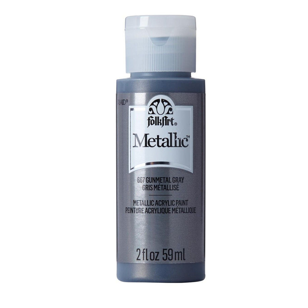 Folkart • metallic acrylic paint gunmetal gray 59ml