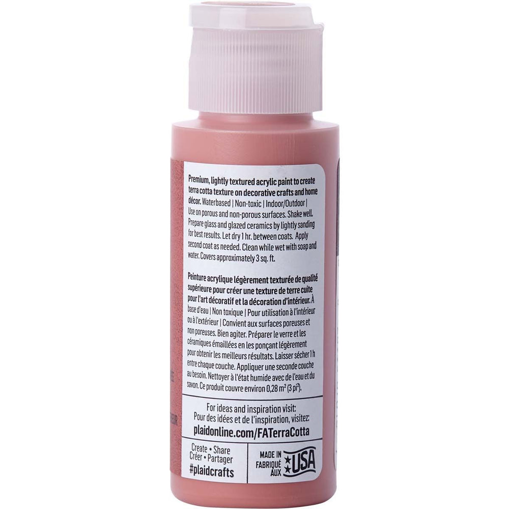 Folkart • terra cotta textured acrylic paint 59ml earthy rose