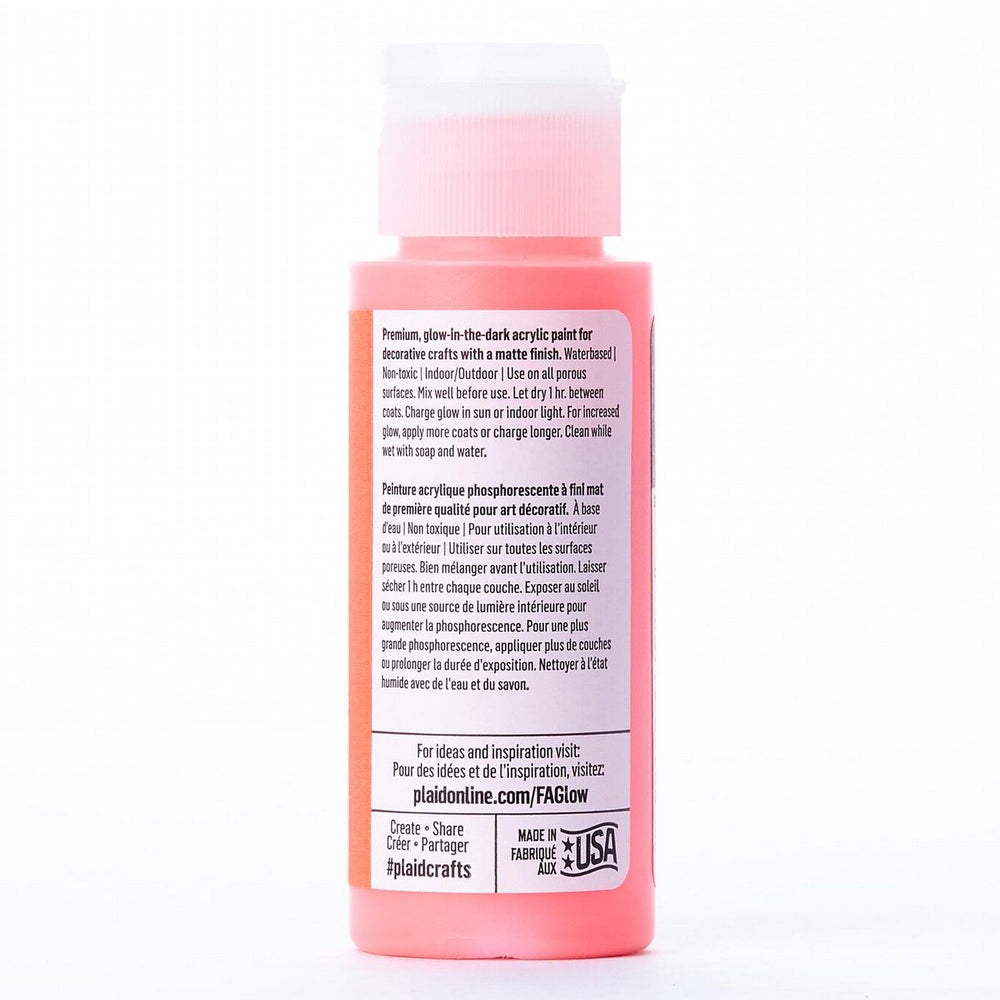 Folkart • glow in the dark colors red glow in the dark 59ml