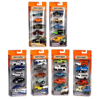 Mattel matchbox voertuigen 5 stuks assorti