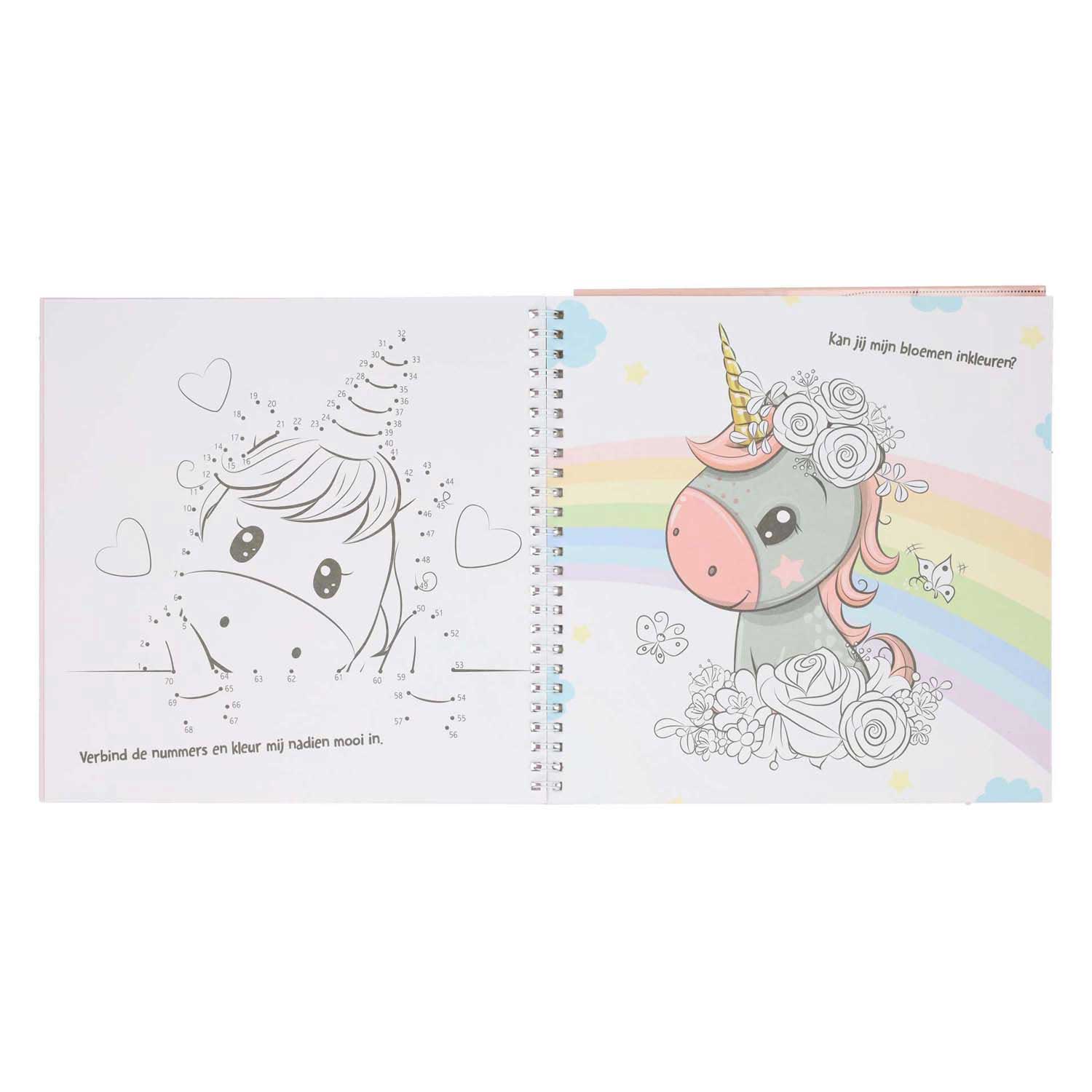 Mondikaarten sticker- en sjablonenboek ik hou van unicorns