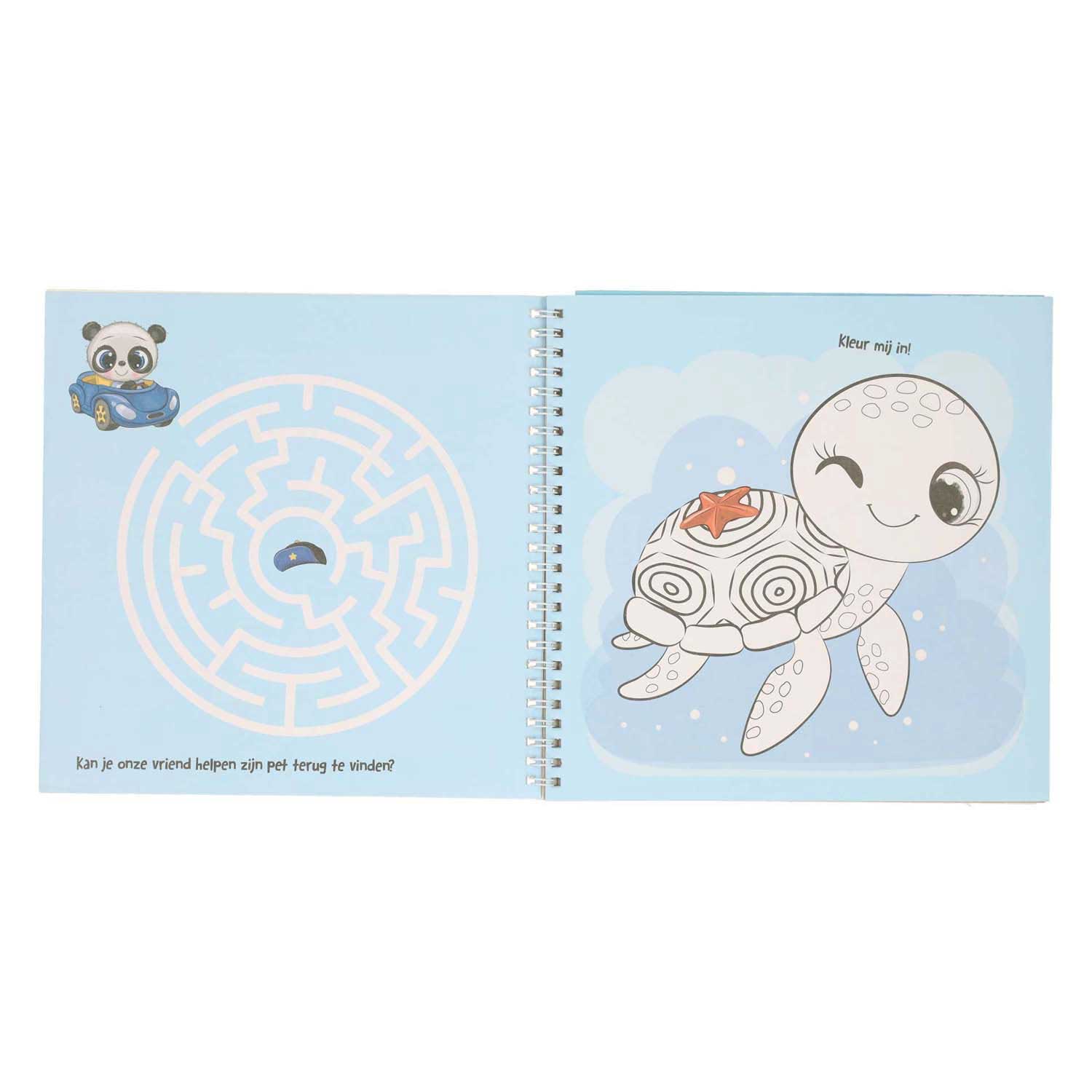 Mondikaart Sticker and Stencil Book I Love Animals