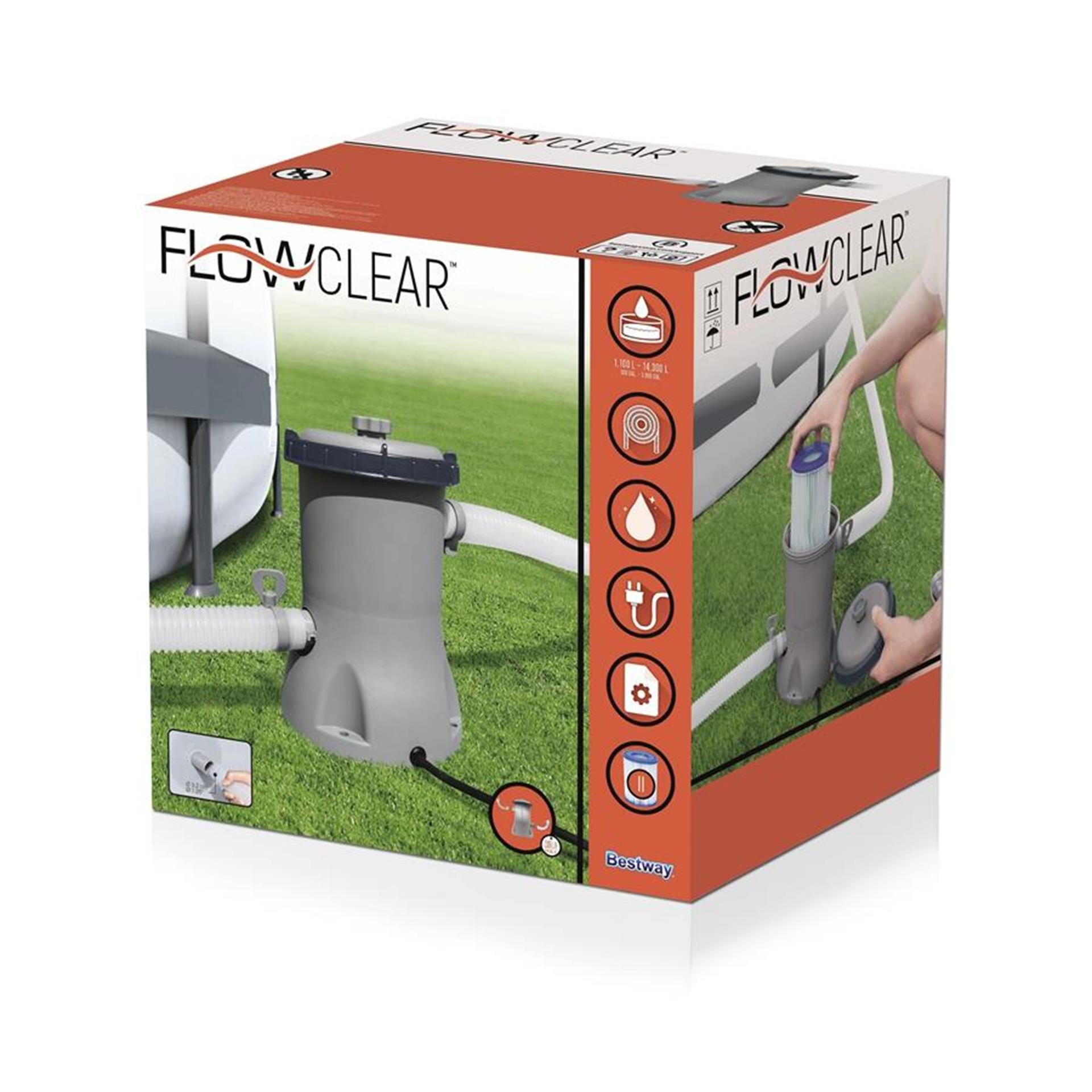 Bestway Flowclear cartridge filterpomp 2,0 m³ u