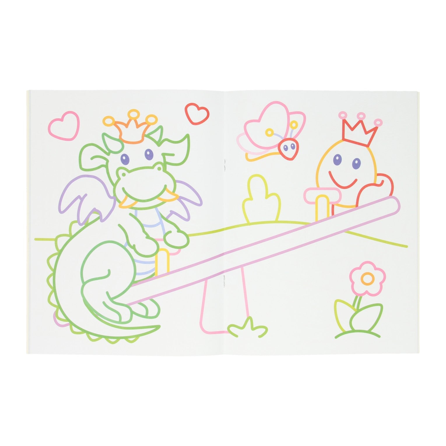 Mondikaarten dikke lijnen kleurboek kleur - draak