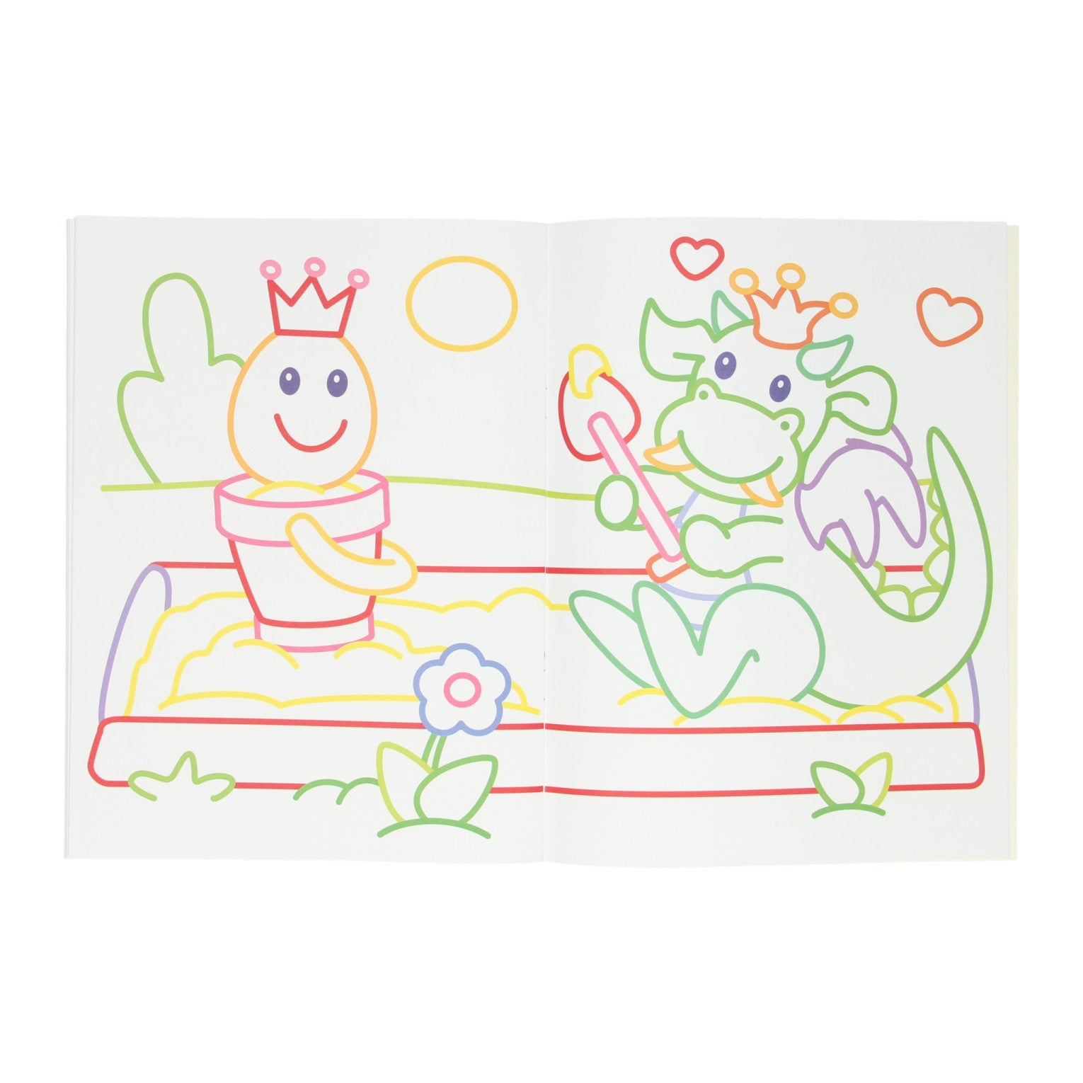 Mondikaarten dikke lijnen kleurboek kleur - draak