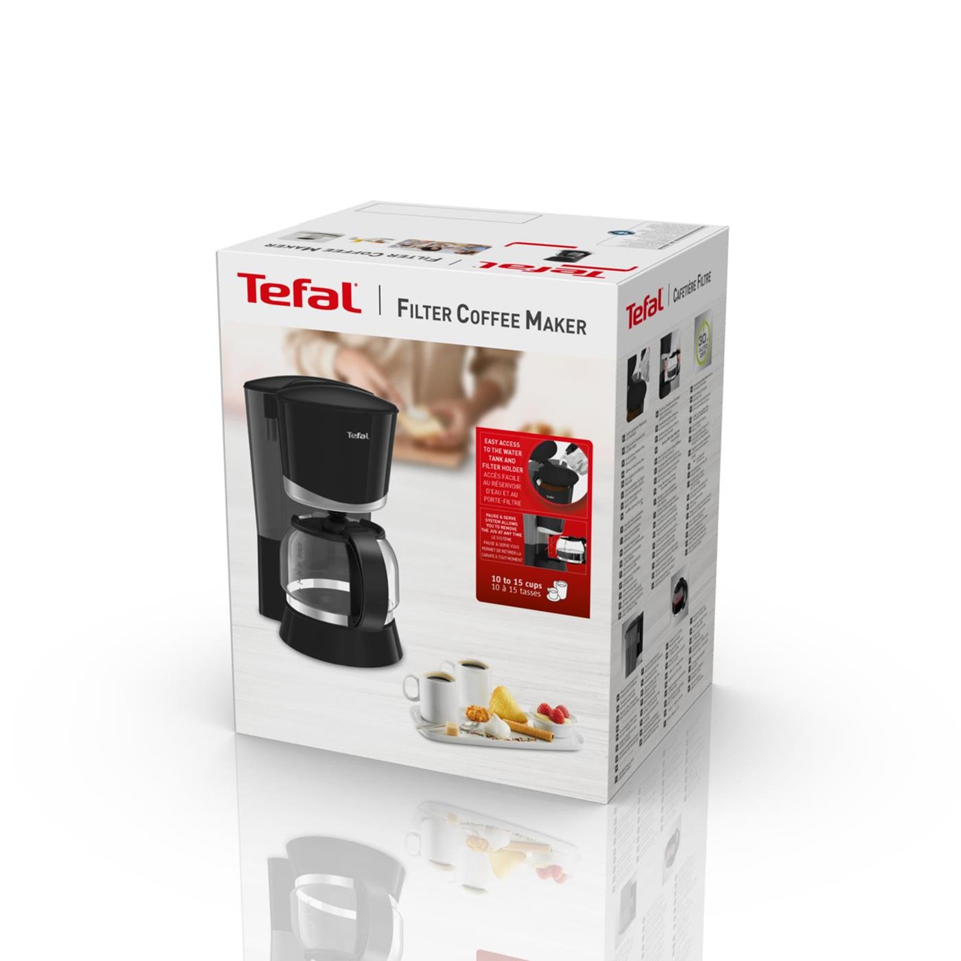 Tefal vita koffiezetapparaat 1,25l zwart