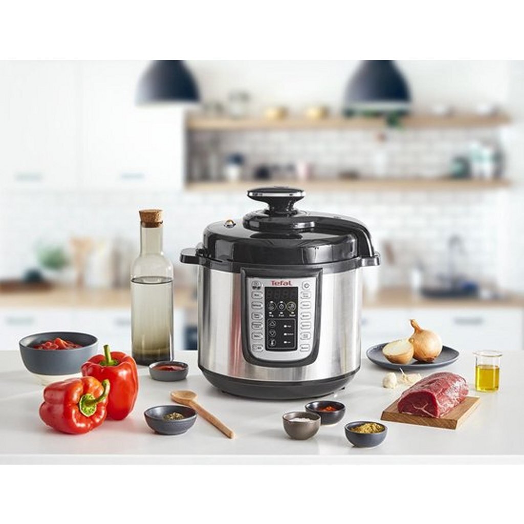 Tefal cy505e all-in-one slowcooker 6l rvs zwart