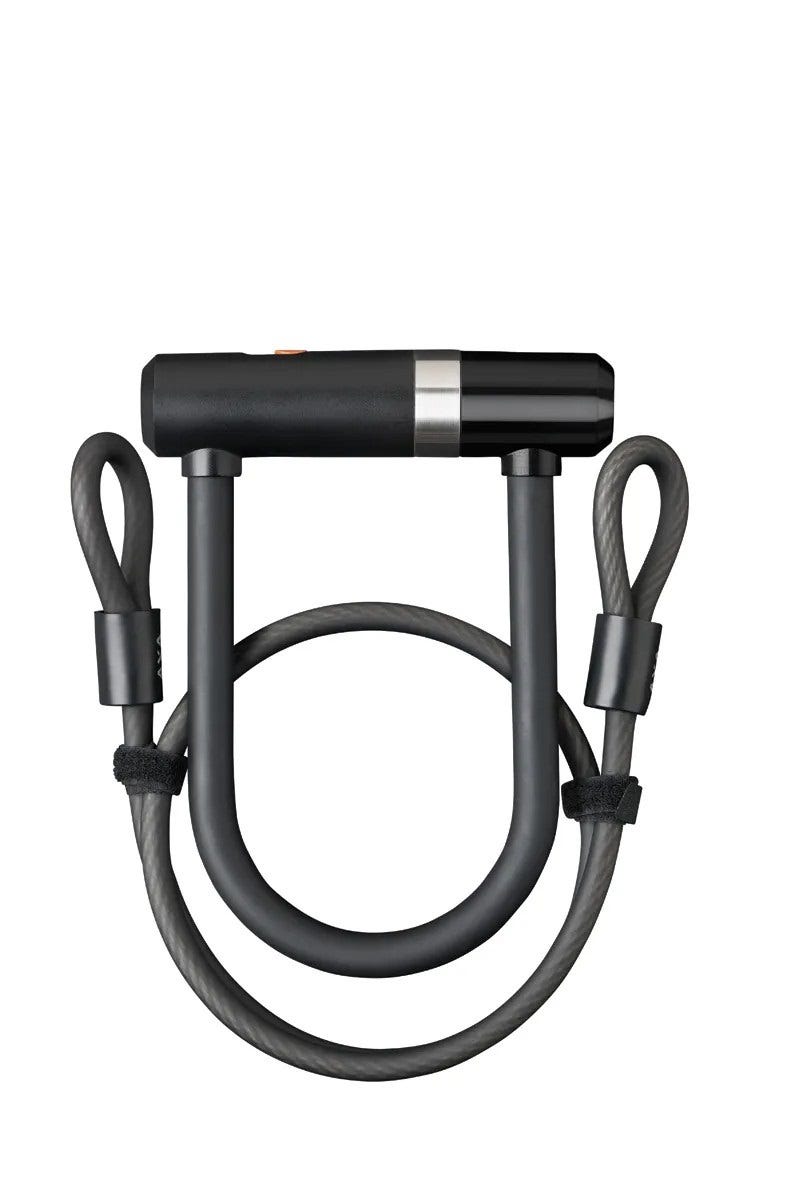 Axa beugelslot newton mini + kabel 100 8 - zwart