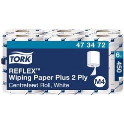 Handdoeken tork 473472 wit 6 st