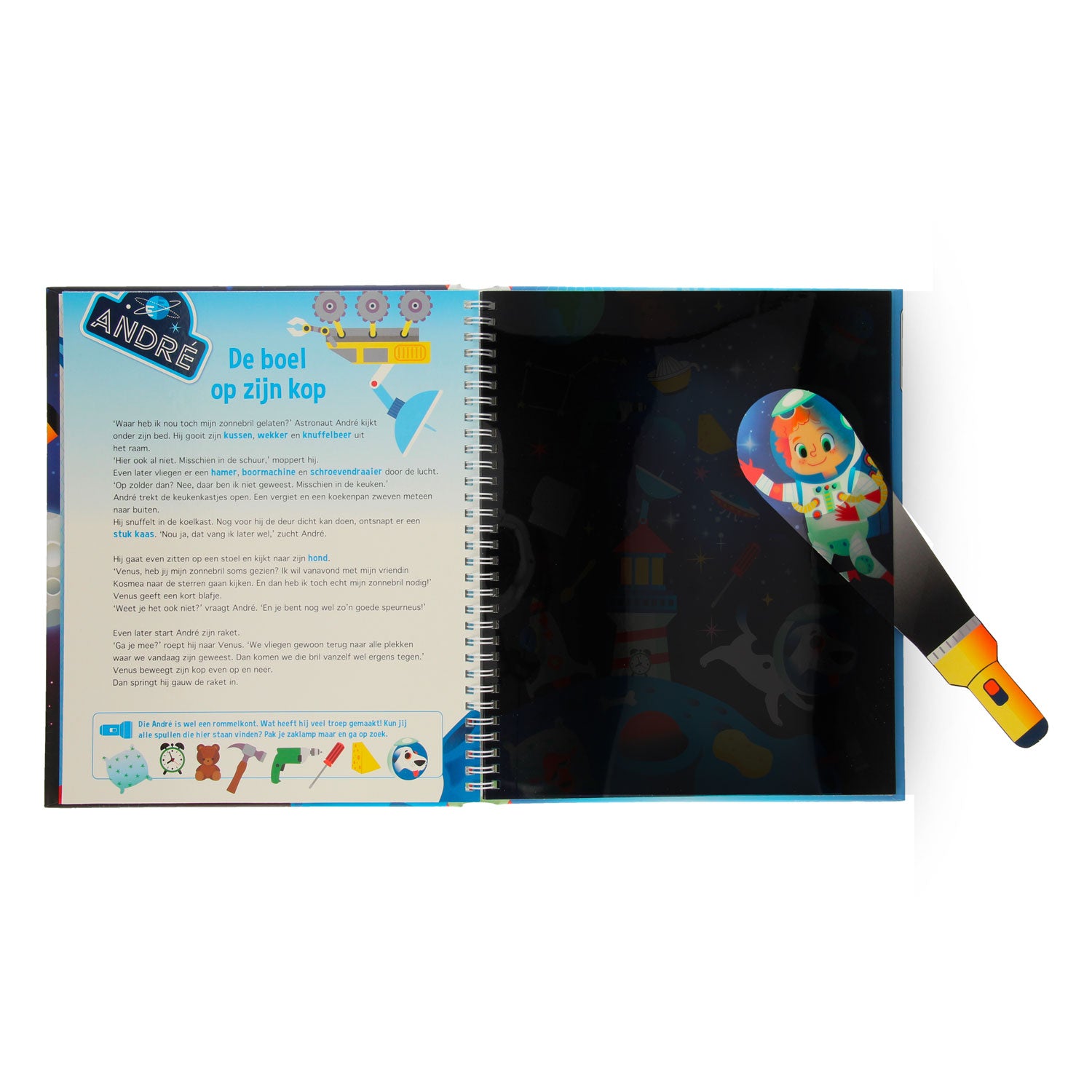 Speuren in de ruimte + behuizing zaklamp