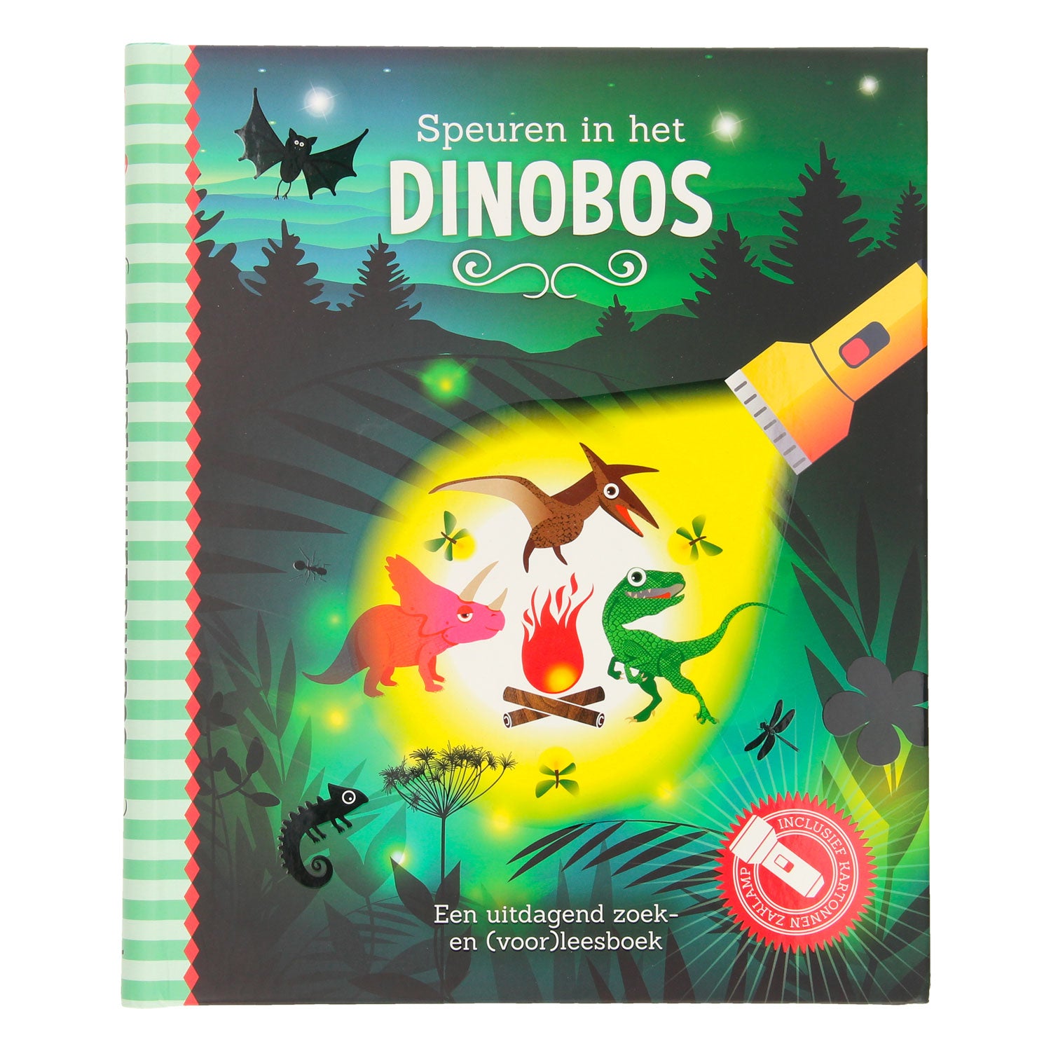 Speuren in het dinobos + elektronische zaklamp