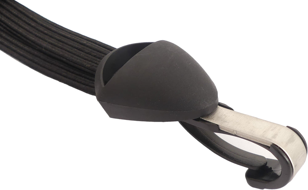 Sangle d'arrimage Gazelle avec crochet inox - noir