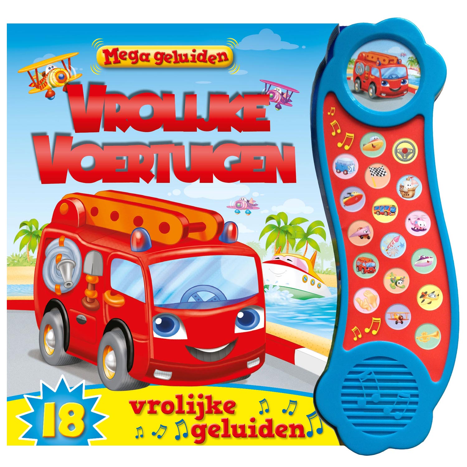 Rebo uitgeverij mega geluidenboek - vrolijke voertuigen