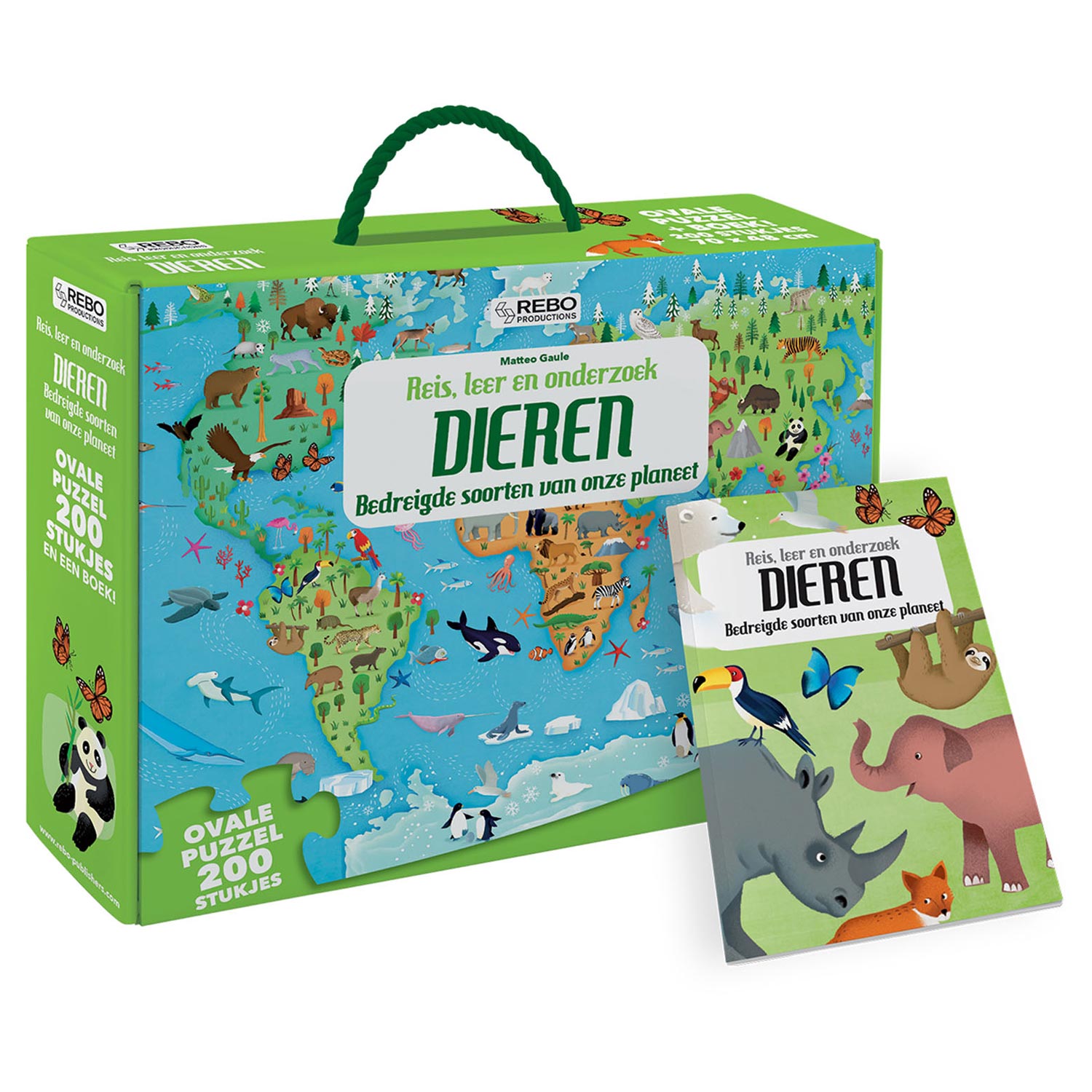 Rebo uitgevers boek en puzzel - dieren