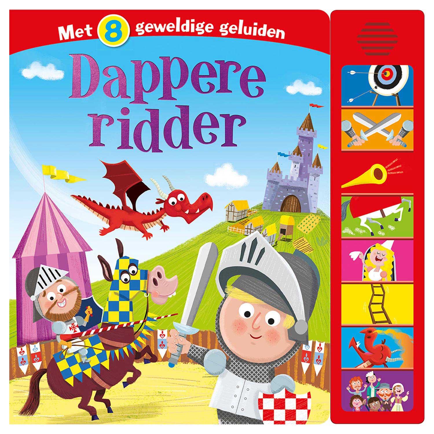Rebo uitgeverij geluidenboek dappere ridder