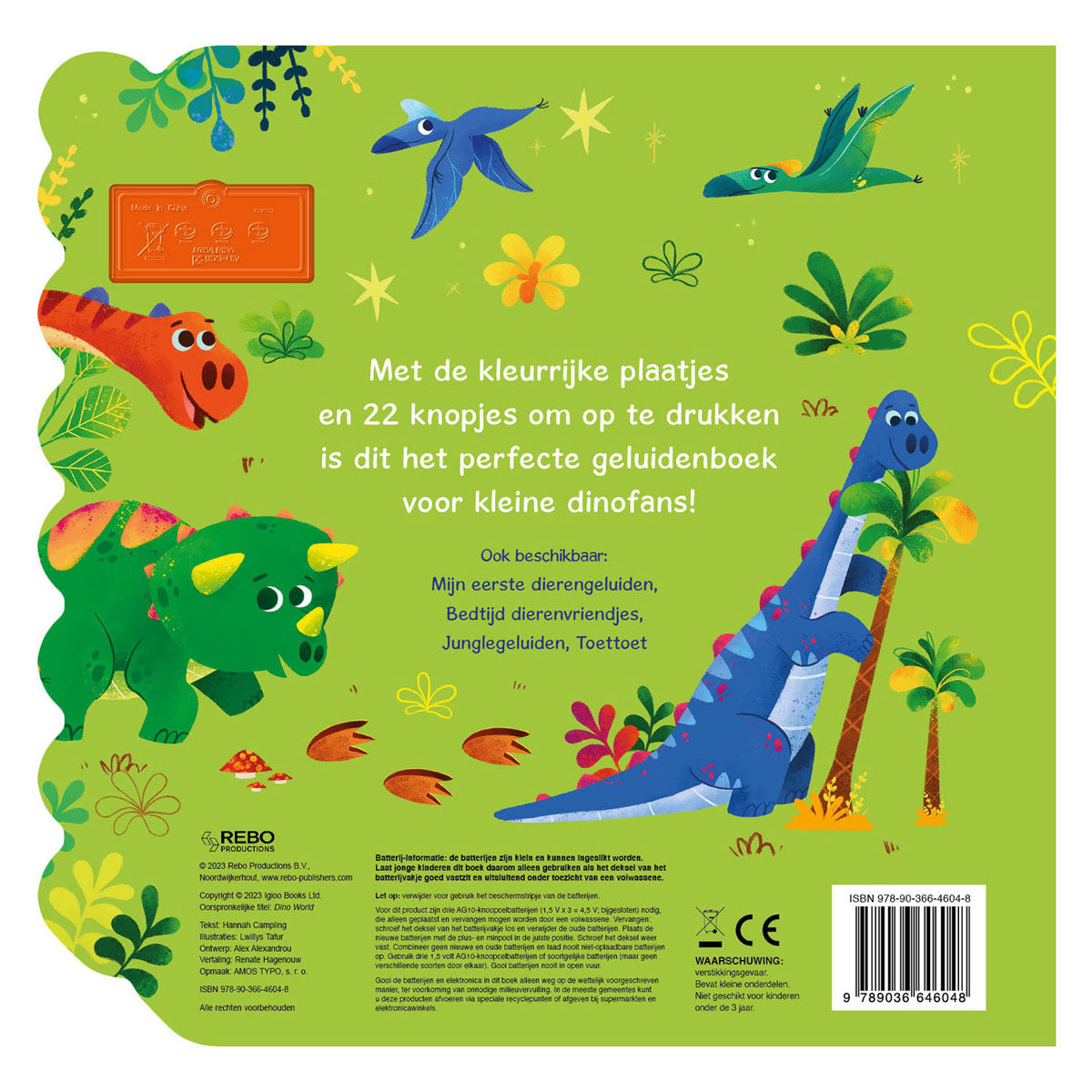 Rebo uitgeverij geluidenboek dinowereld