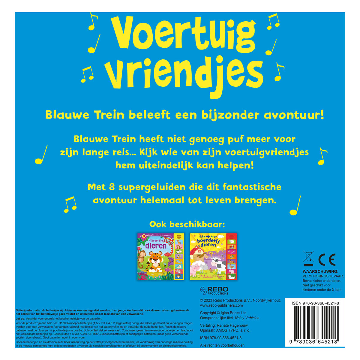 Rebo uitgevers voertuigvriendjes - 8 geluiden