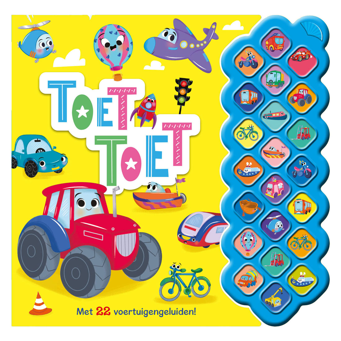 Rebo uitgeverij geluidenboek toet-toet 22 geluiden