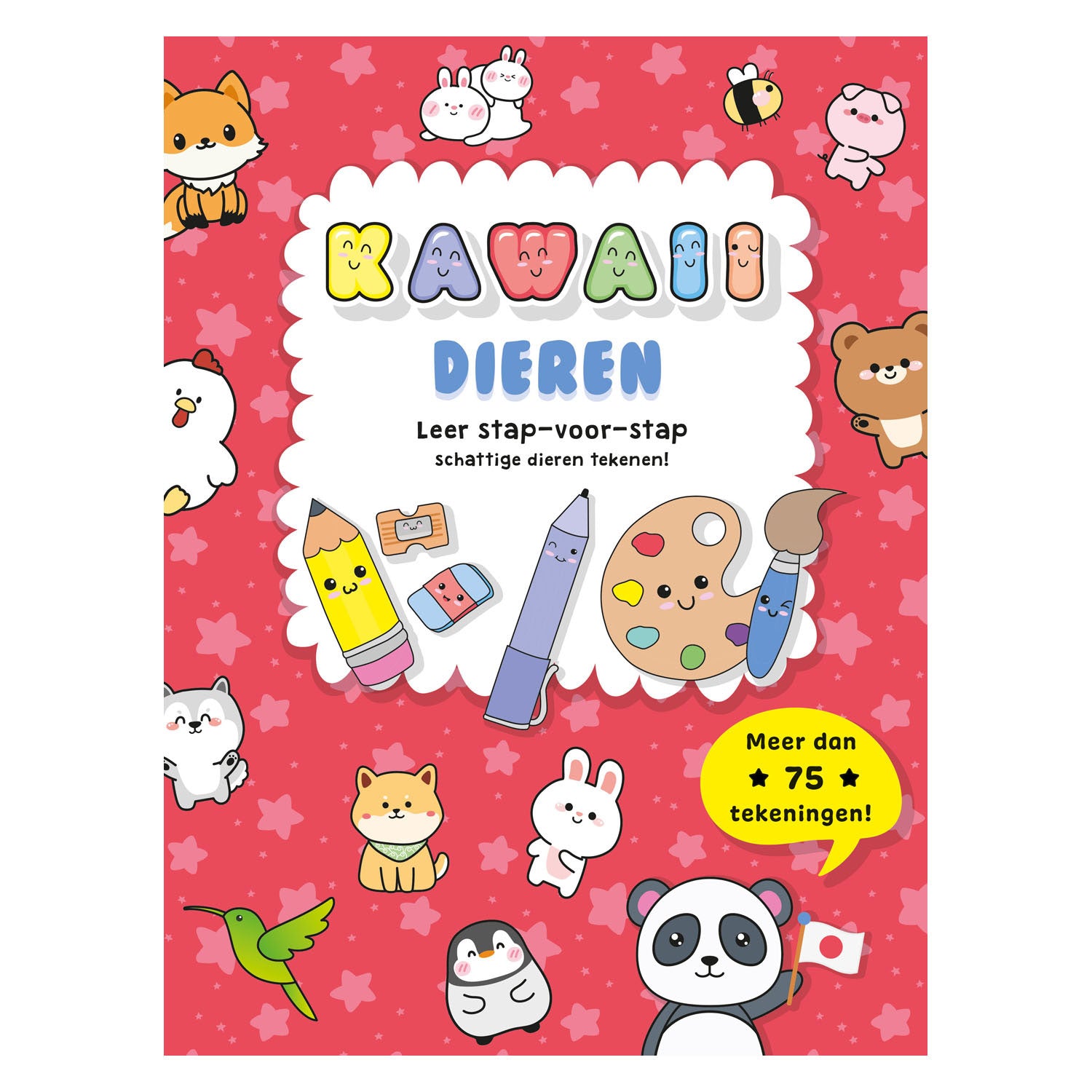 Rebo uitgevers kawaii dieren leer stap voor stap tekenen