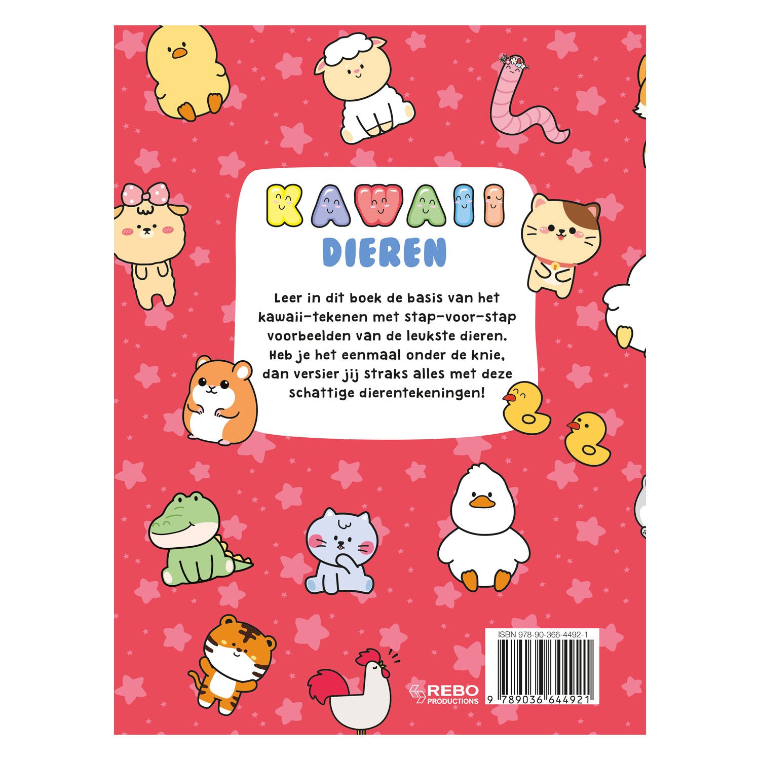 Rebo uitgevers kawaii dieren leer stap voor stap tekenen