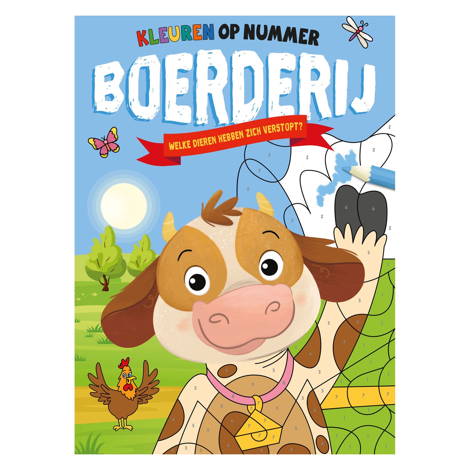 Rebo uitgevers boerderij - kleuren op nummer