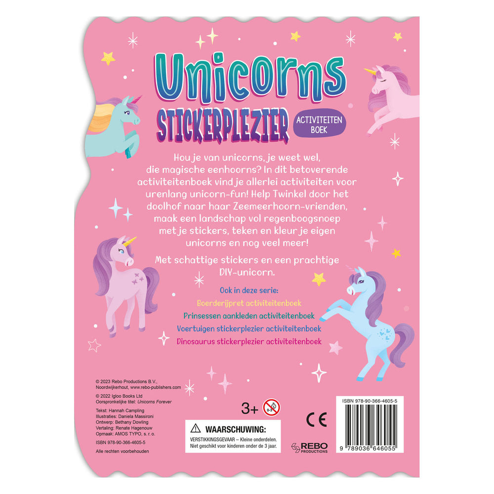 Rebo publishers unicorns stickerplezier stickerboek