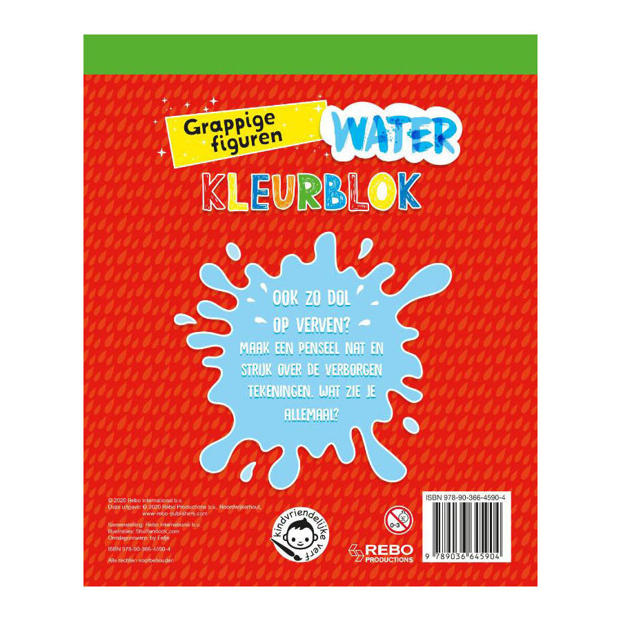 Rebo uitgevers aquarelkleurblok grappige figuren