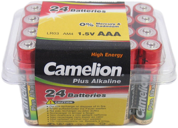Piles AAA Camelion alcalines par 24