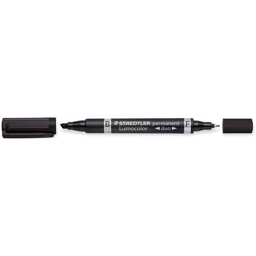 Permanente marker staedtler lumicolor permanent duo 348 zwart