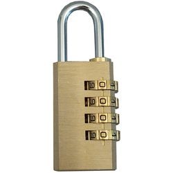 Hangslot viso cl4comno 4 cijfers 28 mm goud