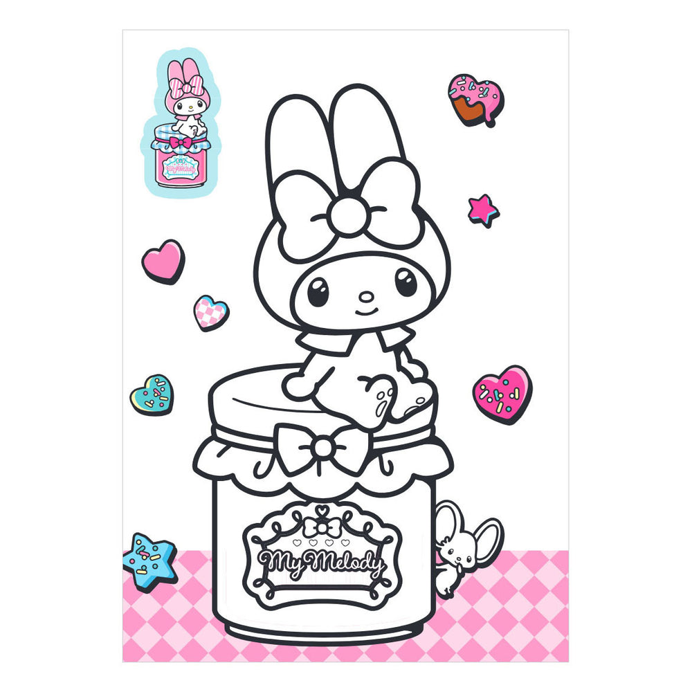 Gottmer uitgevers groep kleuren met kuromi, pompompurin, my melody