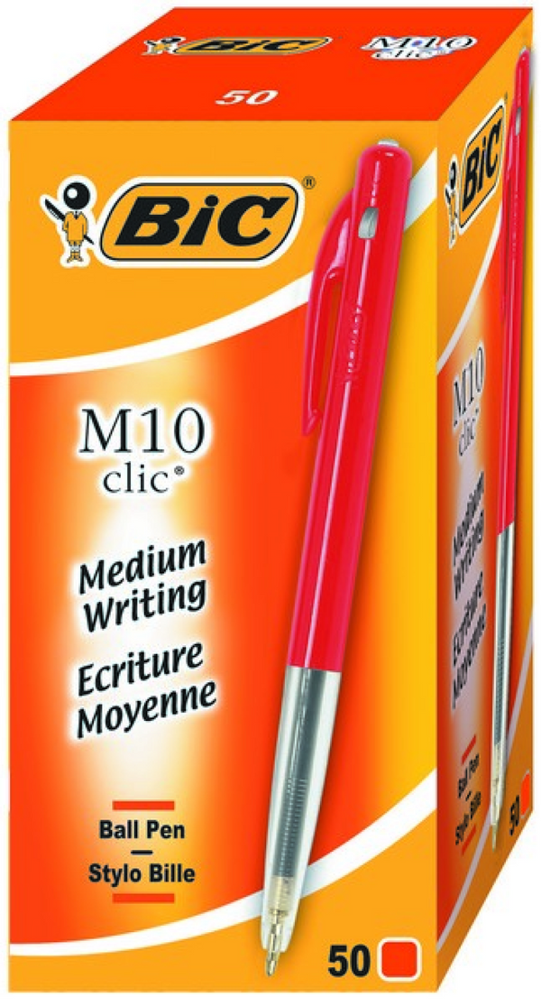 Bic balpen m-10 rood 0,4mm