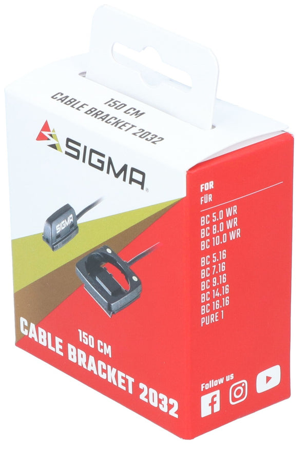 Support compteur vélo Sigma 2032 avec câble 150 cm