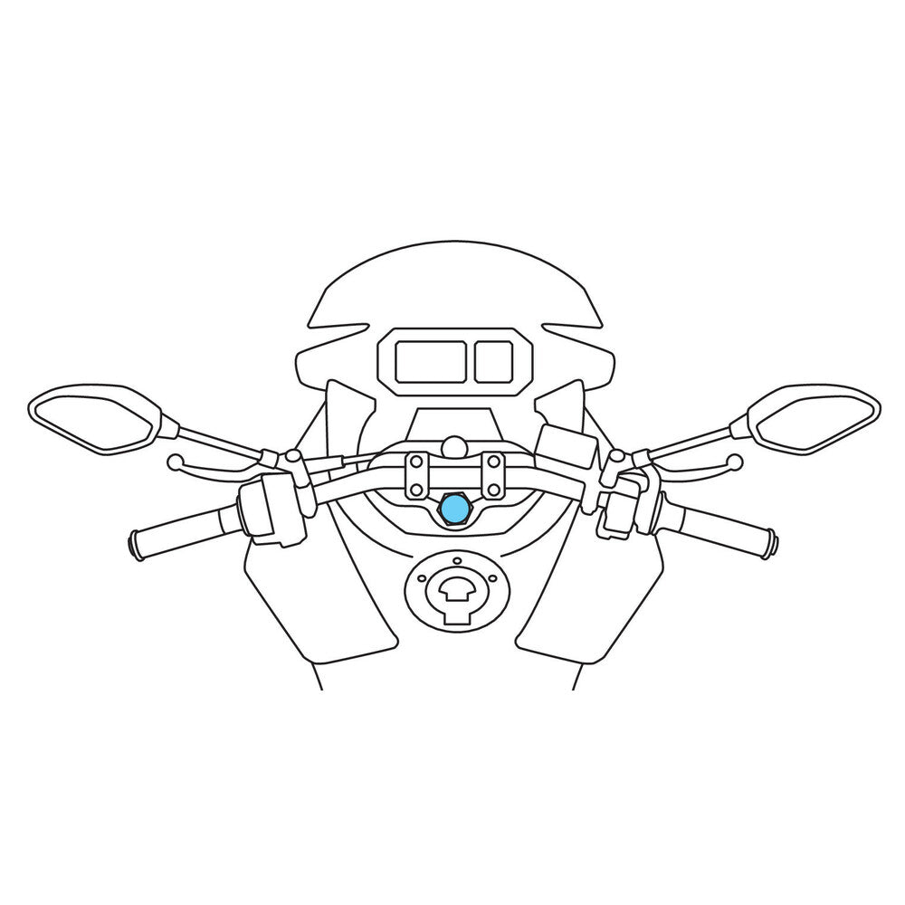 Opti Tube stuurbuisbevestiging voor motorfietsen - ø10-13,3 mm