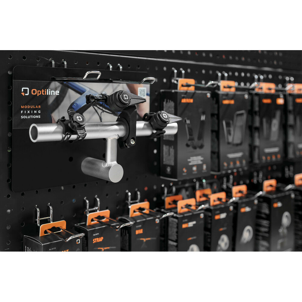 Rekdisplay met stuurstang (Tego) Lampen voor de presentatie van fietsproducten