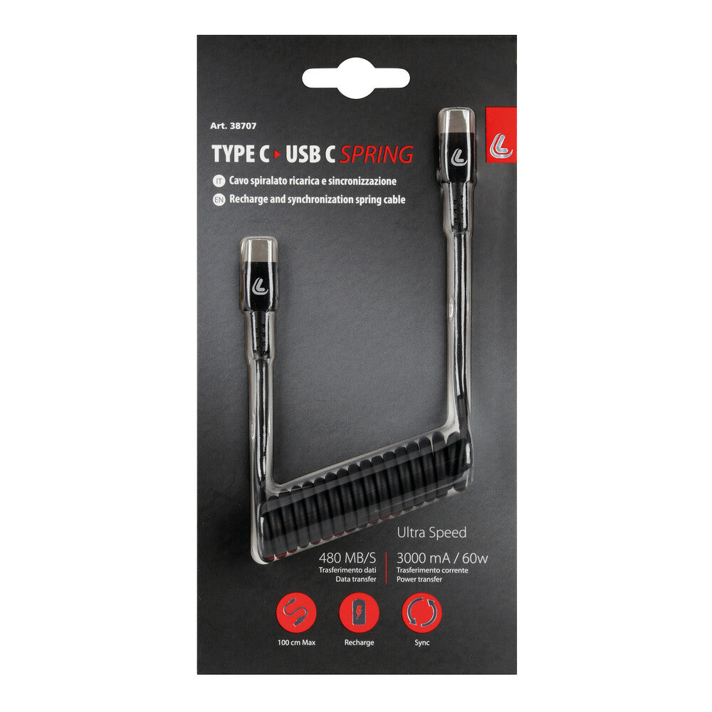 Lampa Veerkabel Usb Type-C > Type-C - 100 cm