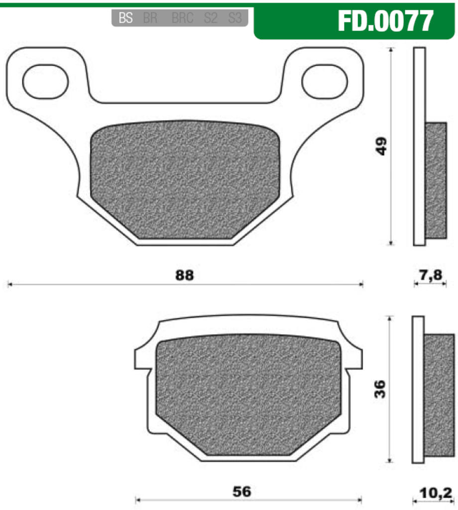 JEU DE PLAQUETTES DE FREIN NEUF FREN FD0077