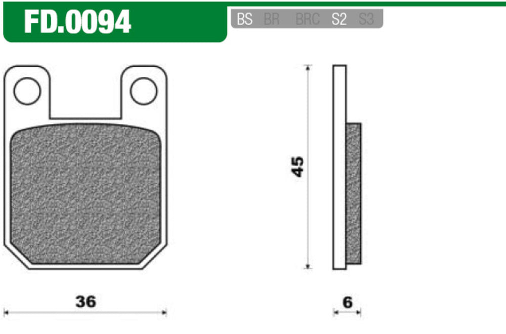 JEU DE PLAQUETTES DE FREIN NEUF FREN FD0094