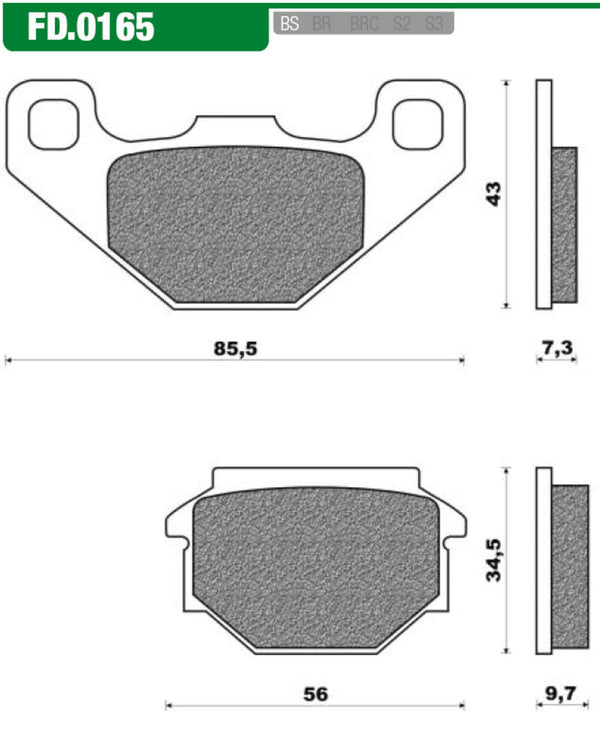 Newfren Brake Pad Kit FD0165 SV, Sport