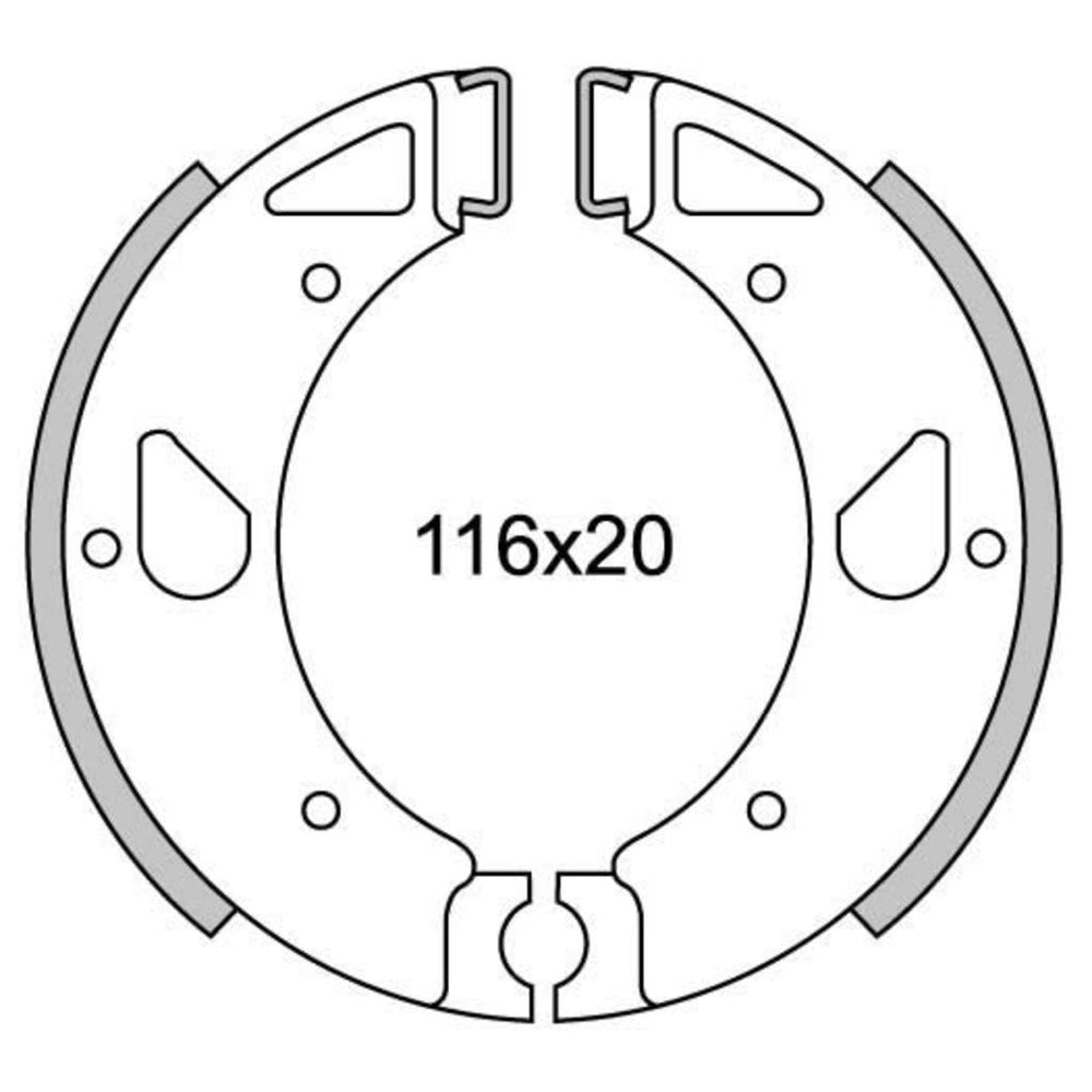 Newfren Remsegment GF0071 Florett-80 Voor Achter (1980->) 116*20mm