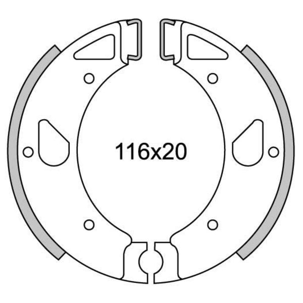 Newfren Brake Shoe GF0071 Florett-80 Front Rear (1980->) 116*20mm