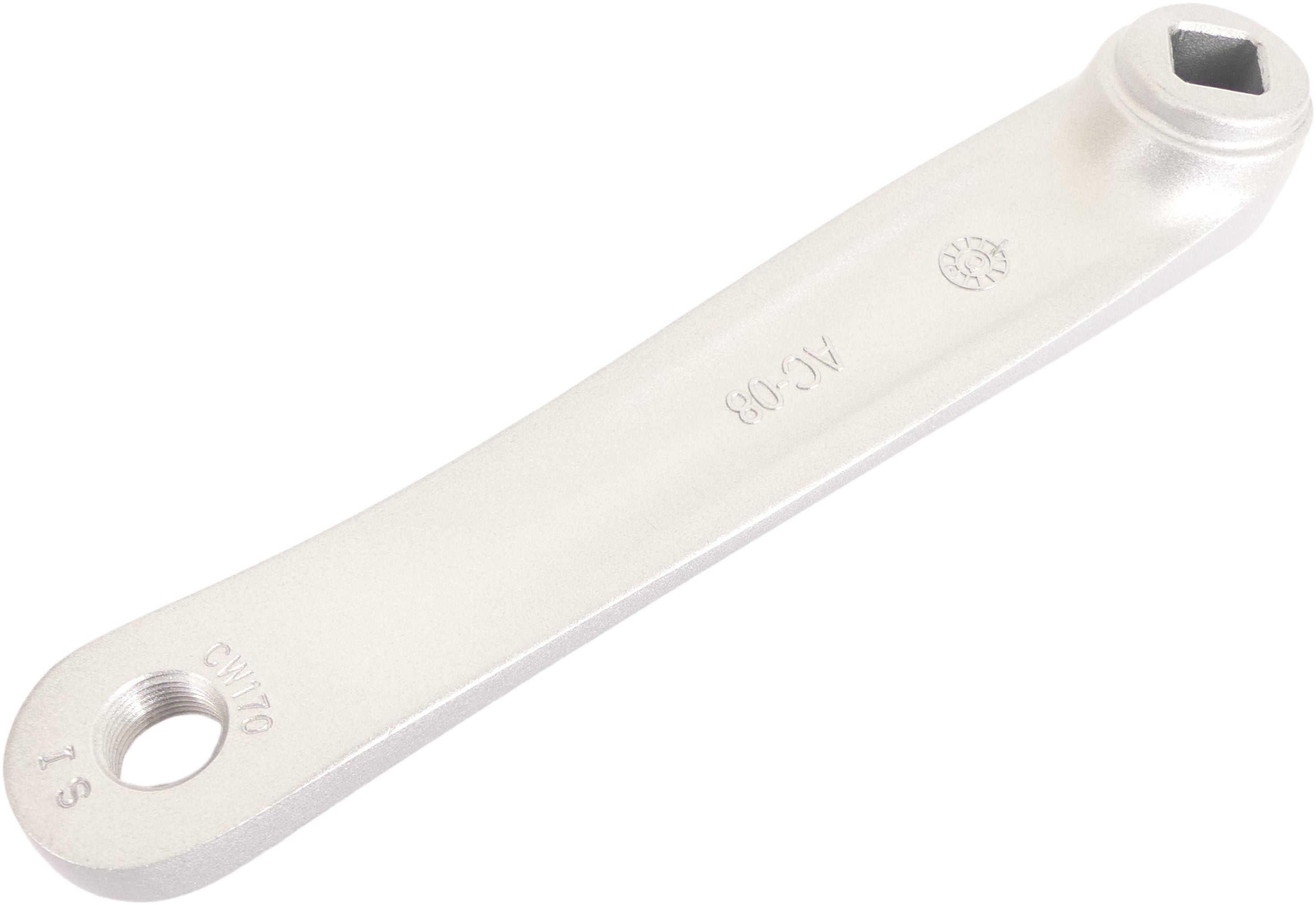 Edge crankarm links atb 170mm aluminium - zilver