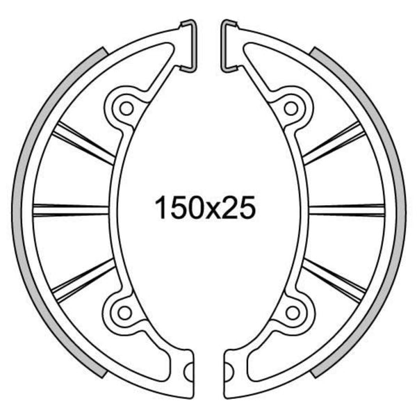 Newfren Brake Shoe Set GF1084 150mm for large hub
