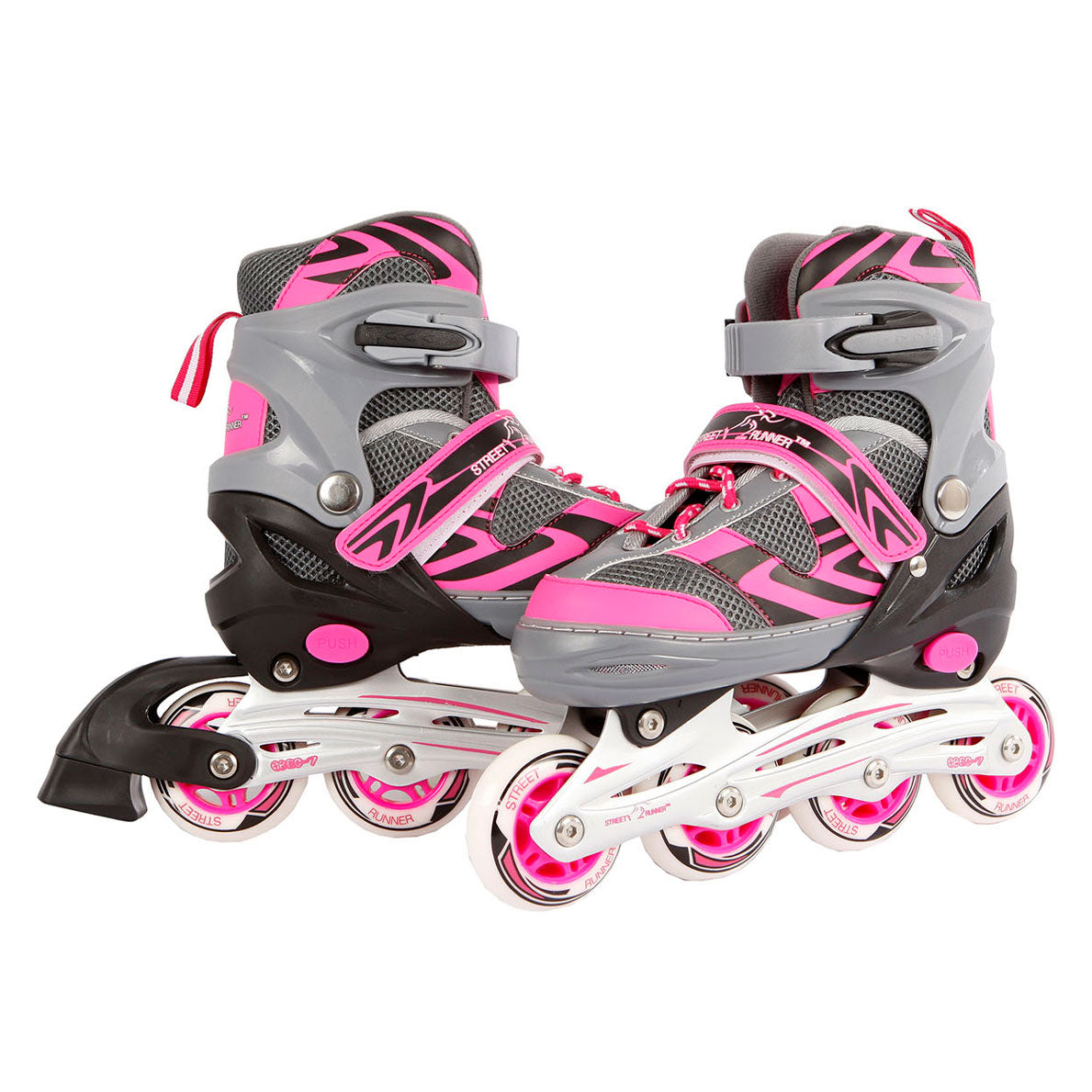 Street Rider rollerblades pink grey, size 33-36
